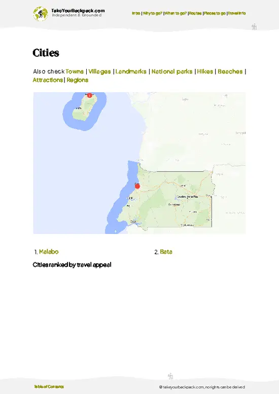 example page 6 from our offline Travel Guide for Equatorial Guinea